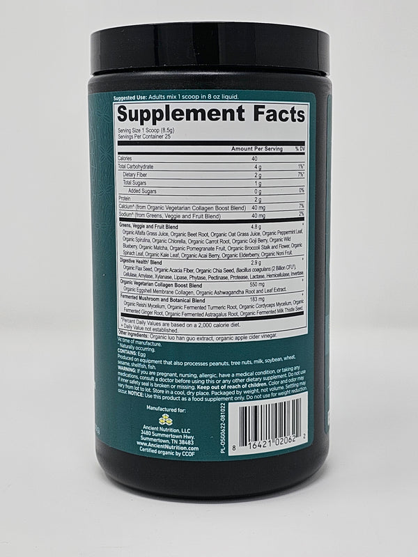 Ancient Nutrition Organic Super Greens + Collagen