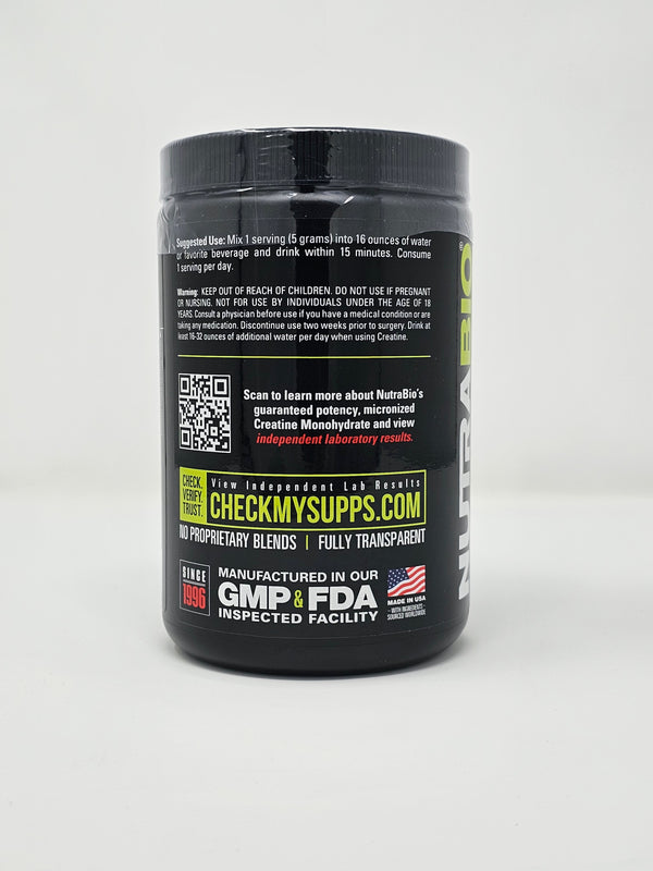 Nutrabio Creatine Monohydrate (PharmaPureTM)