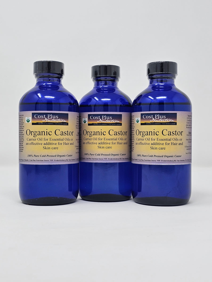 Cost Plus Nutrition USDA Certified Organic Cold Pressed Castor Oil 16o