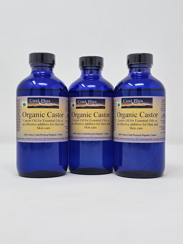 USDA Certified Organic Cold Pressed Jamaican Black Castor Oil 8oz