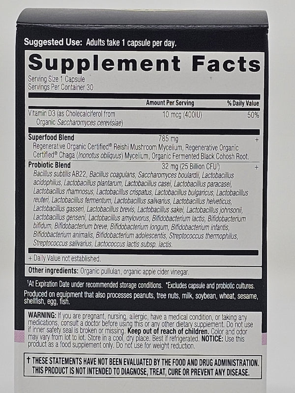 Ancient Nutrition Regenerative Organic Certified Women's 50+ Once Daily Probiotics