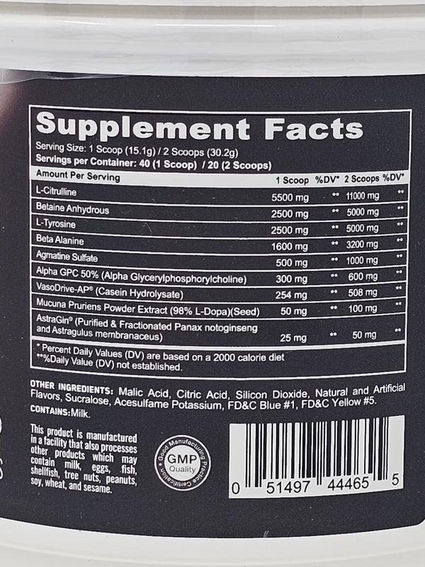 Panda x V1 - PANDAMUS Pre-Workout (Non Stim)