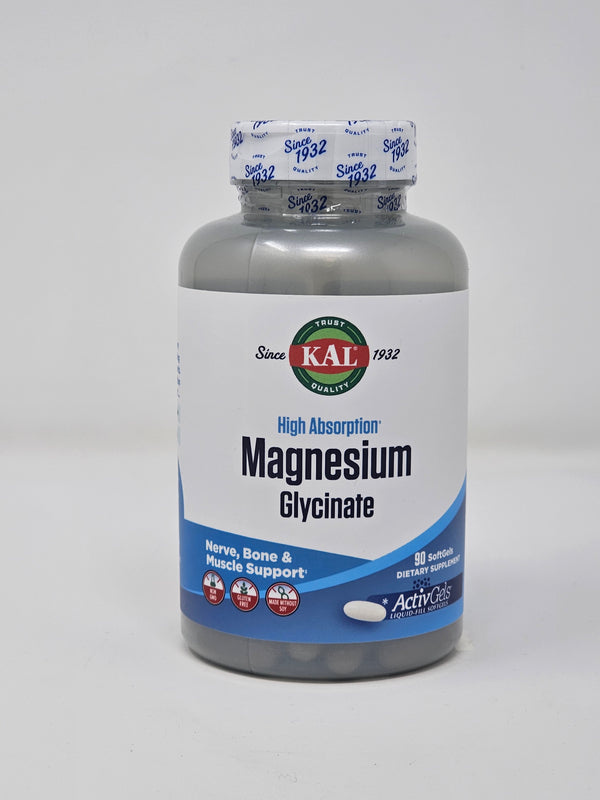 KAL Magnesium Glycinate Active Gels 90 softgel/180 softgel/160vcap