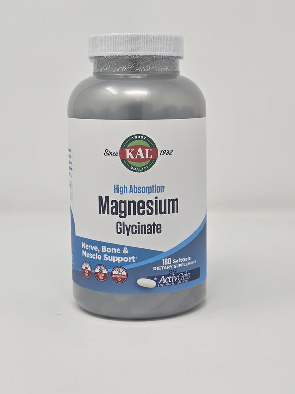 KAL Magnesium Glycinate Active Gels 90 softgel/180 softgel/160vcap