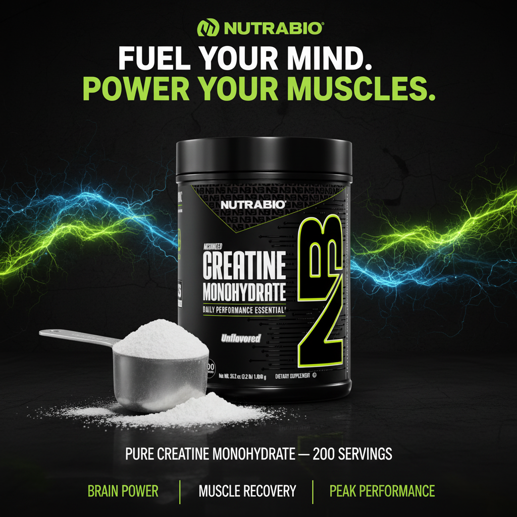 NutraBio Creatine Promo Graphic