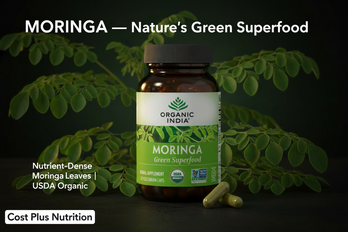 Organic India Moringa Green Superfood Graphic